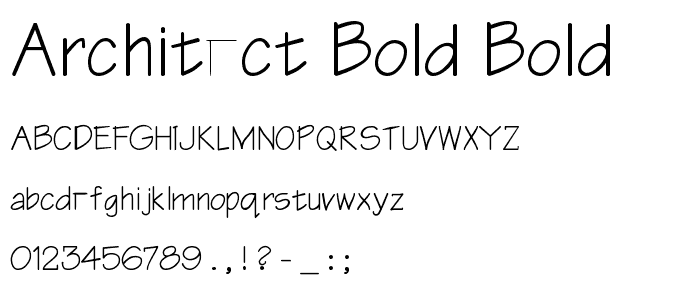 Architect-Bold Bold font